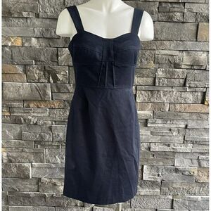 Suzie Chin For Maggy Boutique Navy Blue ‎ Sleeveless Dress size 6